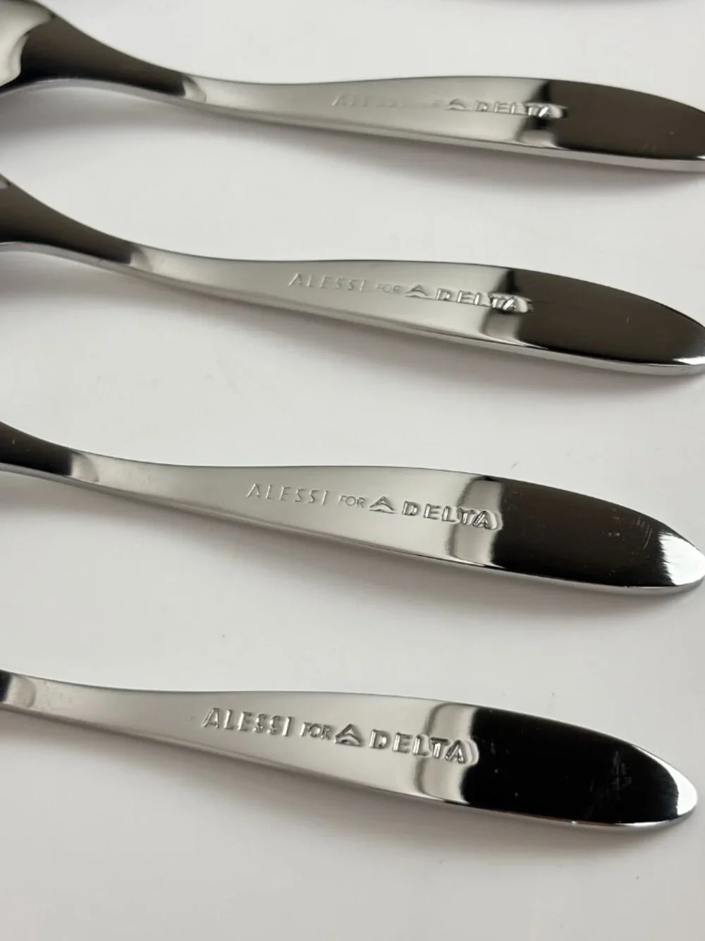 Bulk Lot of 240 Alessi for Delta Air Lines Stainless Teaspoons 5